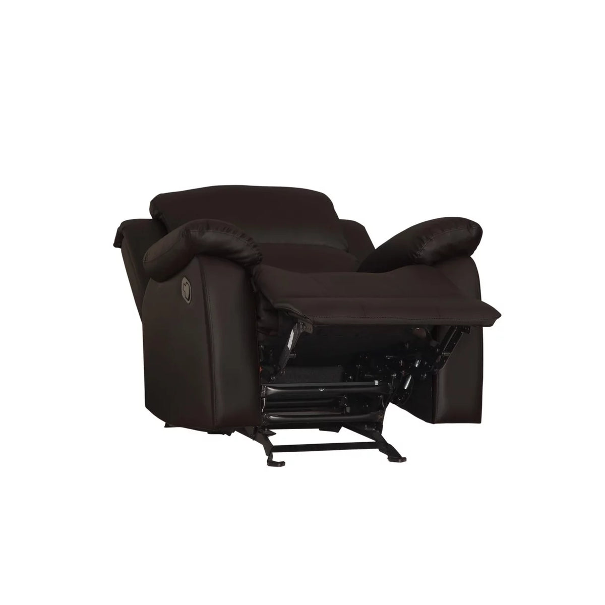 Dark Brown Faux Leather Reclining Chair W9531
