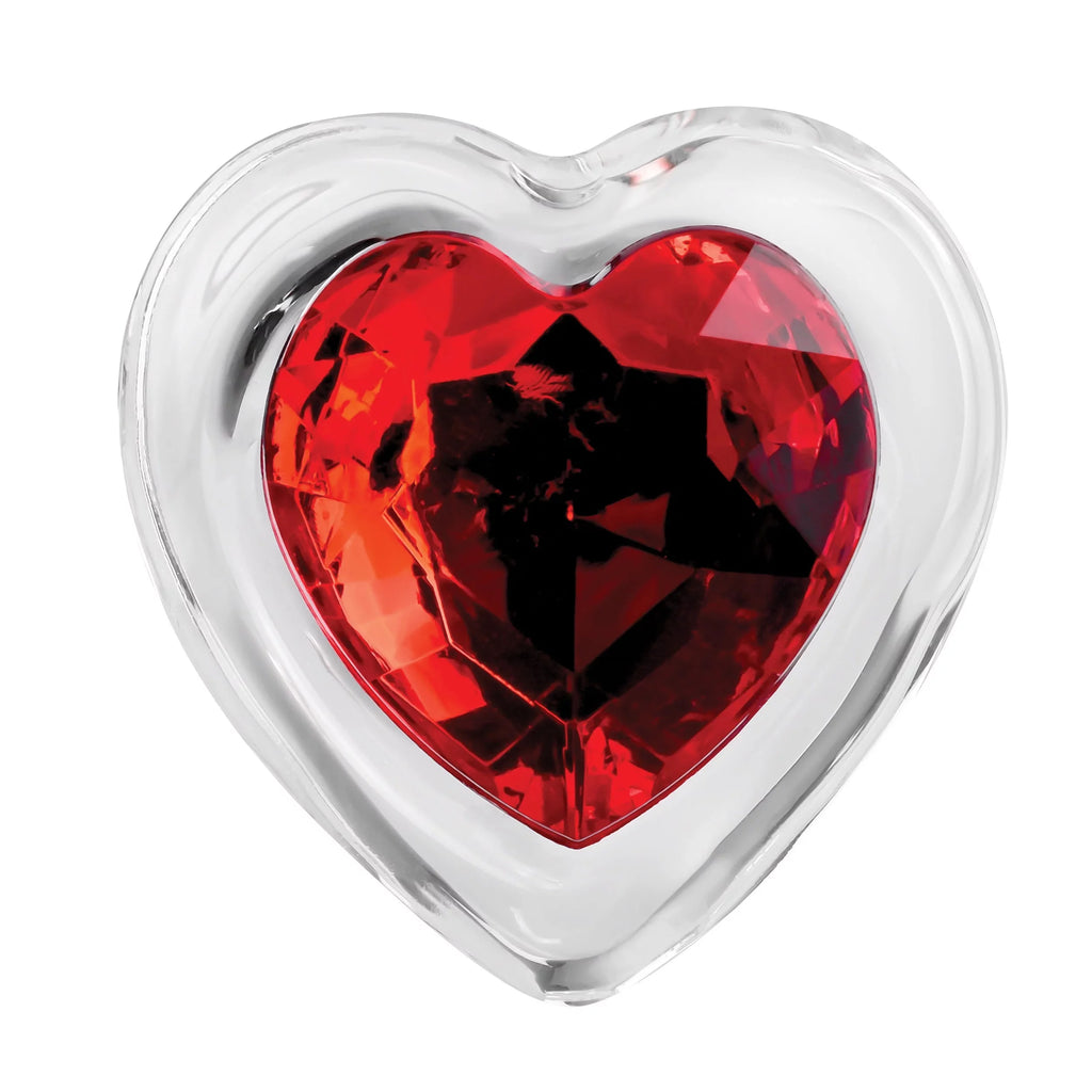 Red Heart Gem Glass Plug X72382