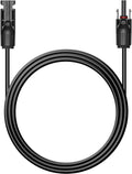 10 AWG Solar Panel Extension Cable with Male Female Connector, Black, 10FT, Pack of 2 D83658