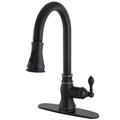 Oil-Rubbed Bronze 1-Handle Pull-Down Kitchen Faucet Q829610