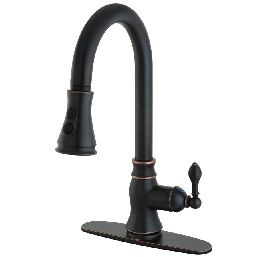 Oil-Rubbed Bronze 1-Handle Pull-Down Kitchen Faucet Q829610