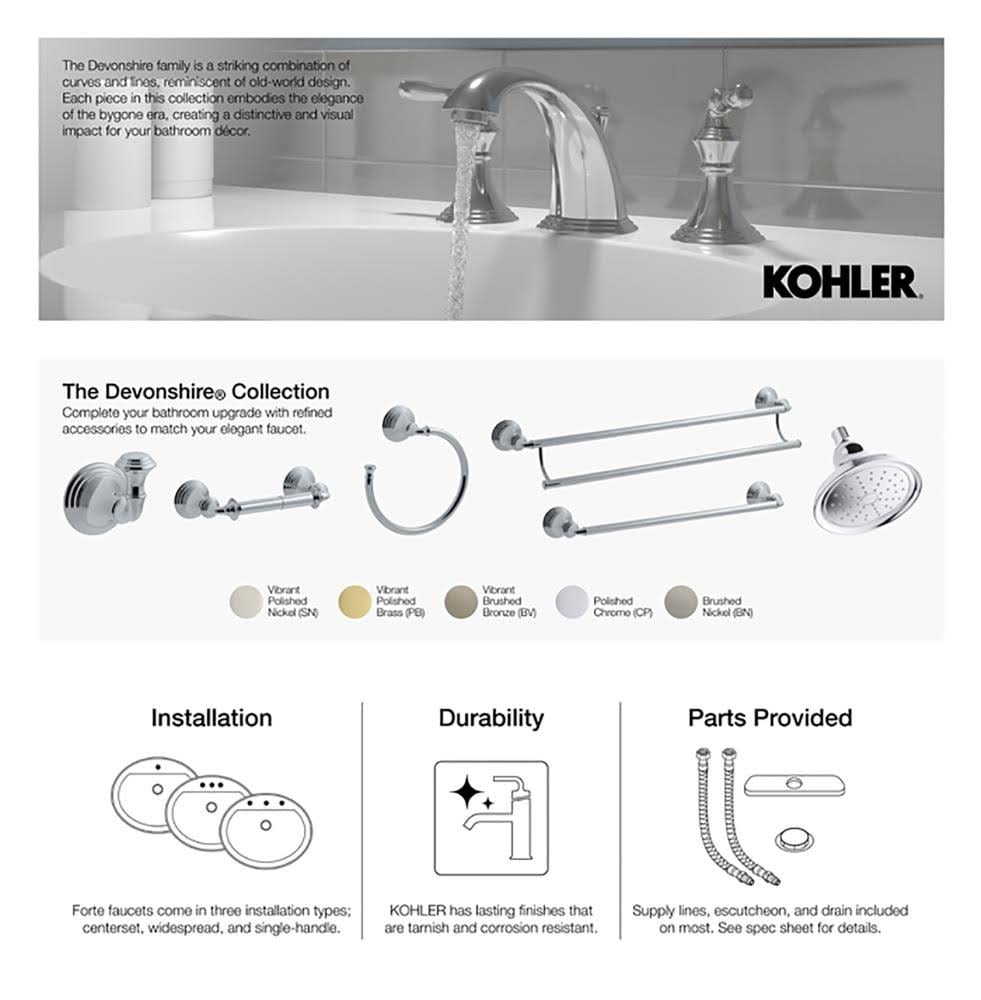 Vibrant Polished Brass Bath and Shower Trim with 2.5 GPM Showerhead I596