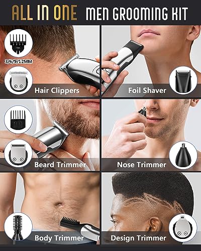 Waterproof Cordless Beard Trimmer Grooming Kit G473595