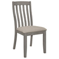 Coastal Grey Slat Back Side Chairs Set of 2 L2154