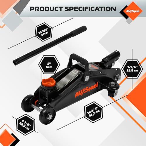 1.5 Ton Hydraulic Trolley Jack with Storage Case M8606