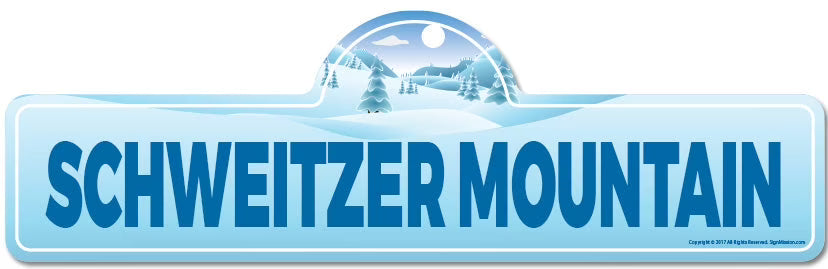 Mountain Street Sign Indoor Outdoor Ski Décor K4689