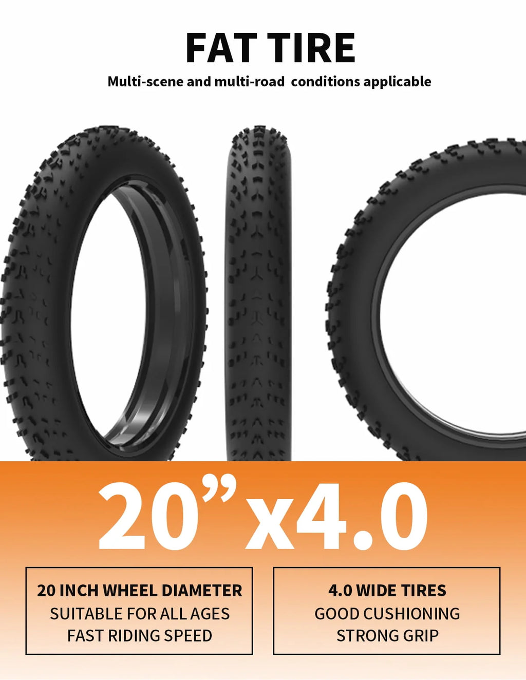 Folding Electric Bike 20 inch Fat Tire 500W 36V 13AH E472068