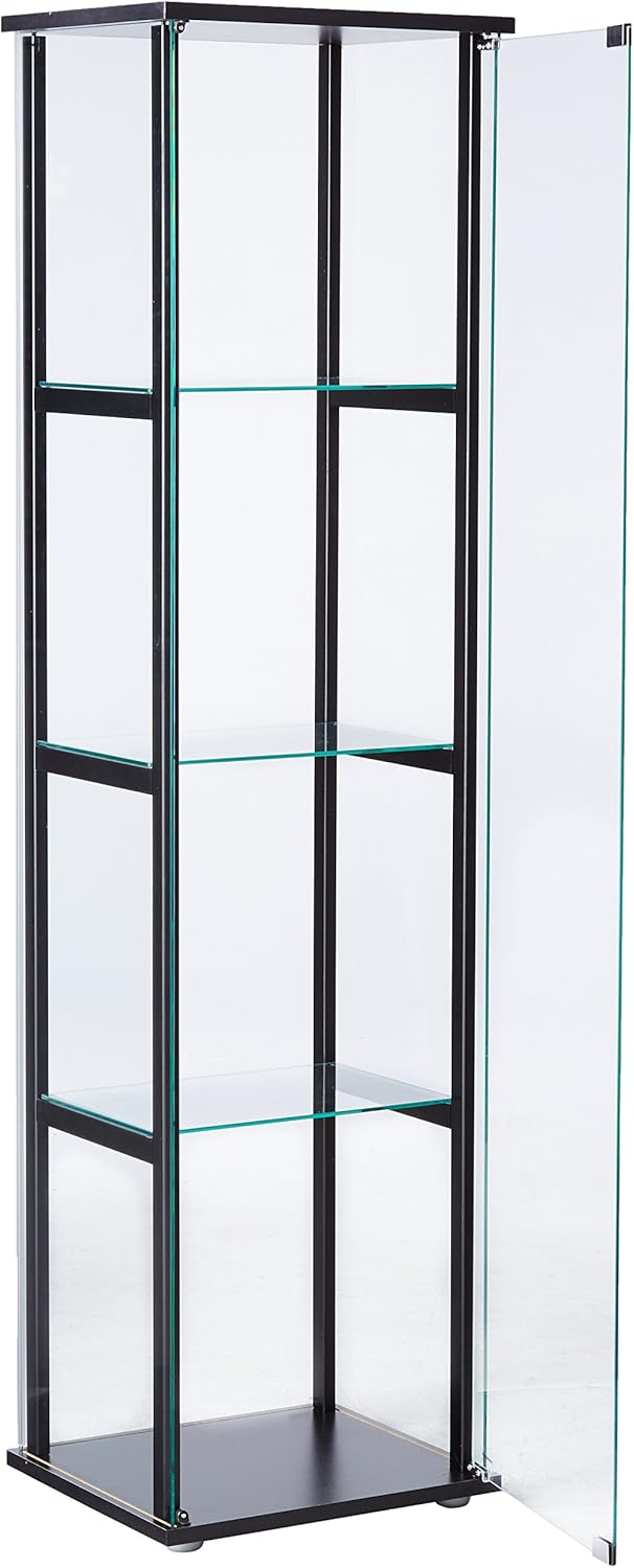 Black Glass Curio Cabinet Y671700
